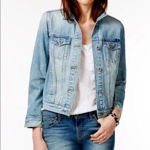 LUCKY BRAND Sz L Denim Jean Jacket Light Blue